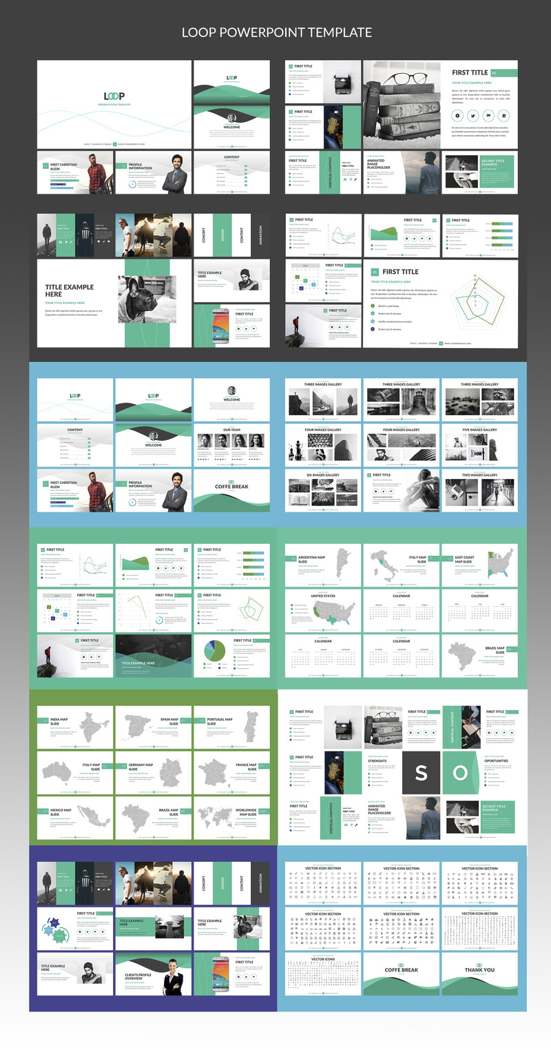 Loop Presentation PowerPoint template - TemplateMonster